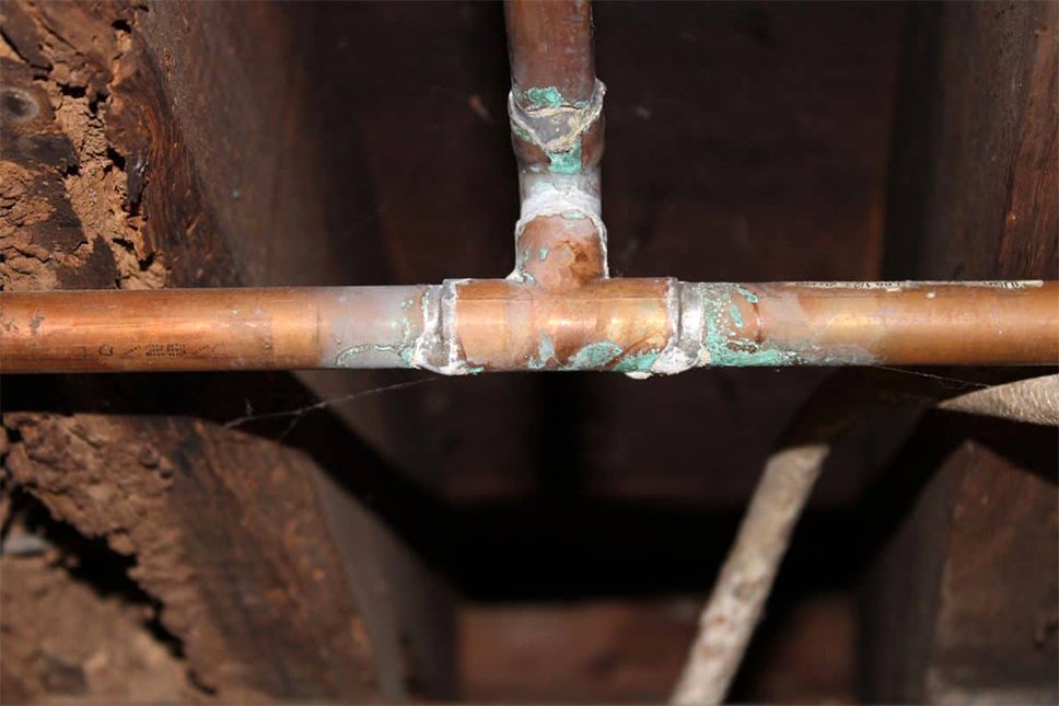 corrosion of copper water pipes