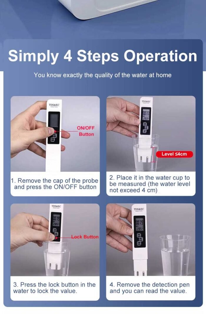 high accuracy tds water quality detecting pen